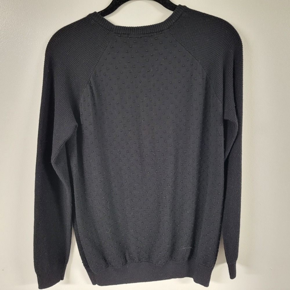 Maison Scotch Scotch & Soda Wanderlust Black Dot Textured Knit Sweater Size 2 - Picture 3 of 9